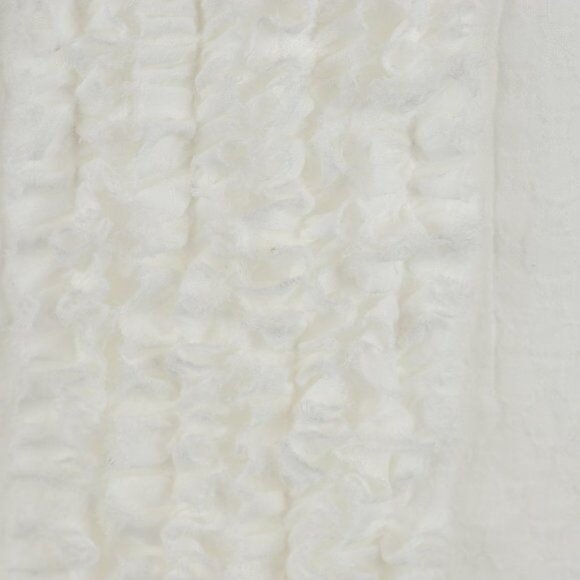 Sundance Women's Large White Woven Cotton Ruffled Puff Sleeve Popover Blouse - Picture 5 of 8